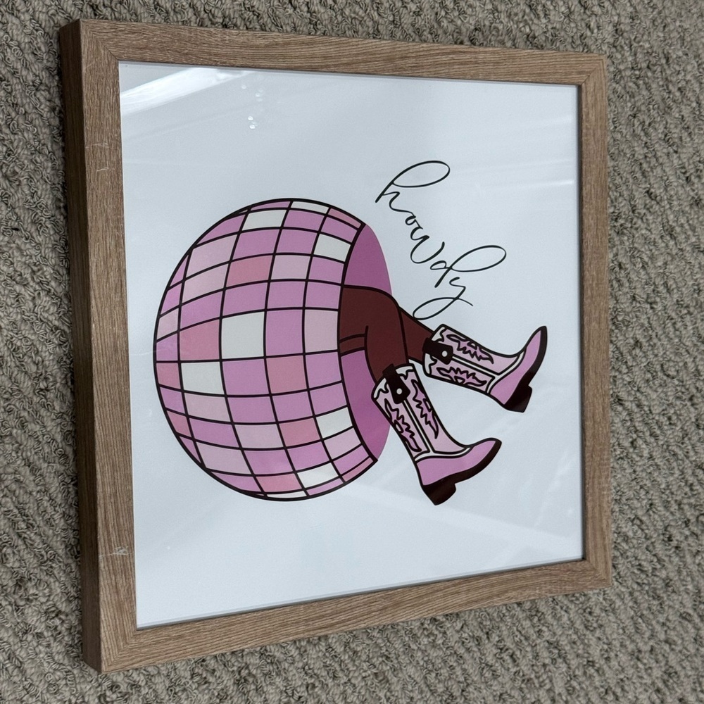 5 for $25 SALE 🎉 Howdy Pink Disco cowgirl Art Print